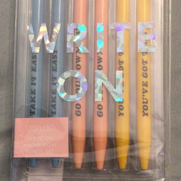NWT 2PC Ban.do Write On Pencils & Sticky Note Set - Picture 2 of 6
